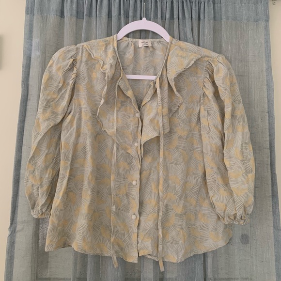 Aritzia Wilfred Print Blouse XXS - Picture 1 of 5